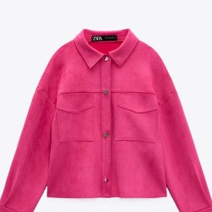 Zara’s FAUX SUEDE SHORT JACKET